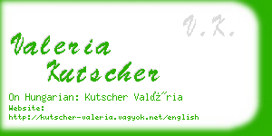 valeria kutscher business card